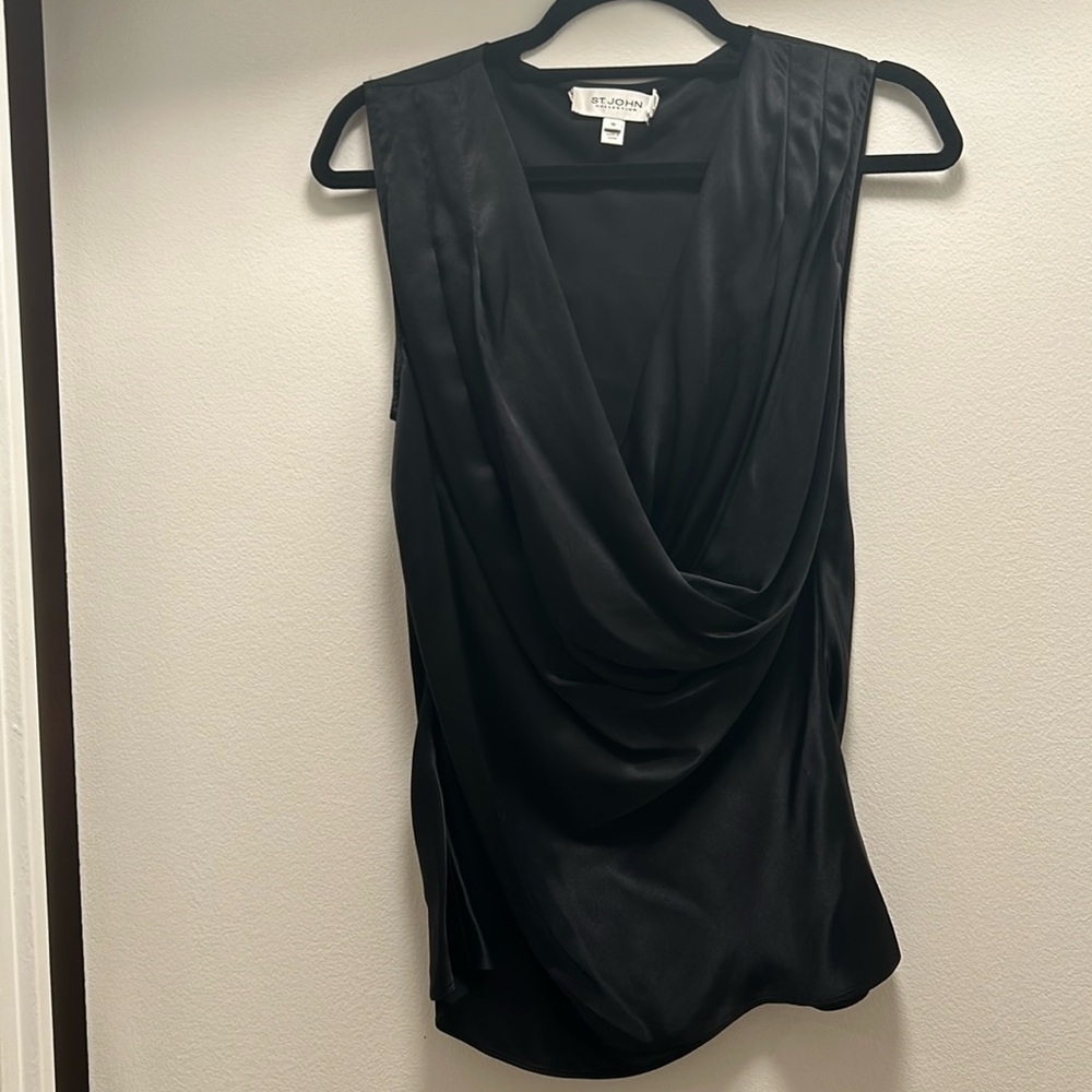 St John silk, sleveless top